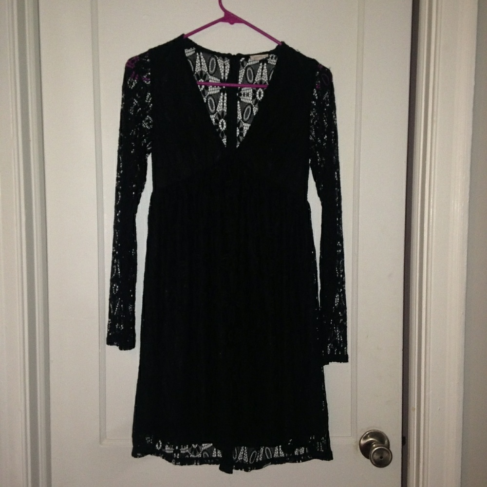 Black lace dress